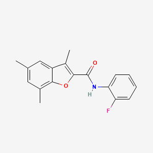 N-(2-fluorophenyl)-3,5,7-trimethyl-1-benzofuran-2-carboxamide