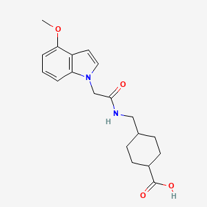 trans-4-({[(4-methoxy-1H-indol-1-yl)acetyl]amino}methyl)cyclohexanecarboxylic acid