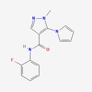 N-(2-fluorophenyl)-1-methyl-5-(1H-pyrrol-1-yl)-1H-pyrazole-4-carboxamide