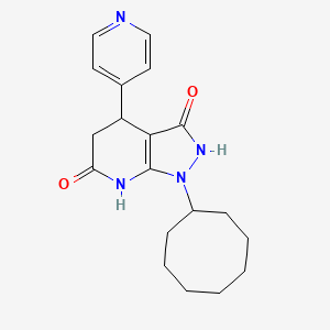 1-cyclooctyl-4-(4-pyridinyl)-4,7-dihydro-1H-pyrazolo[3,4-b]pyridine-3,6(2H,5H)-dione