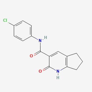 N-(4-chlorophenyl)-2-oxo-2,5,6,7-tetrahydro-1H-cyclopenta[b]pyridine-3-carboxamide