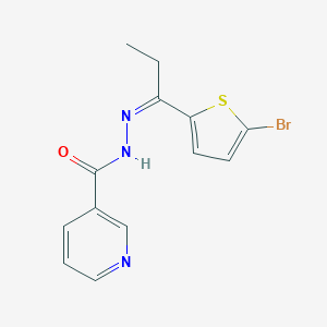 N'-[1-(5-bromo-2-thienyl)propylidene]nicotinohydrazide