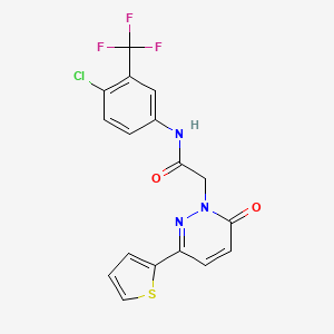 N-(4-chloro-3-(trifluoromethyl)phenyl)-2-(6-oxo-3-(thiophen-2-yl)pyridazin-1(6H)-yl)acetamide