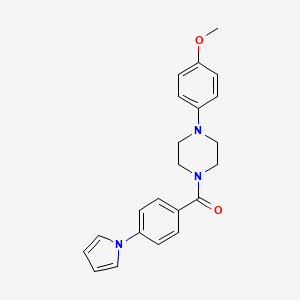 molecular formula C22H23N3O2 B4502857 [4-(4-methoxyphenyl)piperazin-1-yl][4-(1H-pyrrol-1-yl)phenyl]methanone 