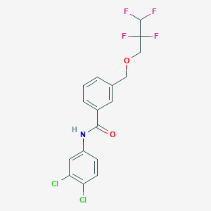 molecular formula C17H13Cl2F4NO2 B450286 N-(3,4-dichlorophenyl)-3-[(2,2,3,3-tetrafluoropropoxy)methyl]benzamide 