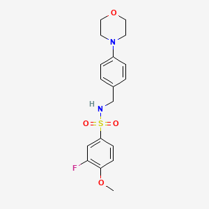 molecular formula C18H21FN2O4S B4502863 3-氟-4-甲氧基-N-[4-(4-吗啉基)苄基]苯磺酰胺 