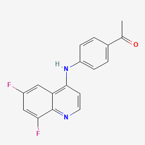 1-[4-[(6,8-Difluoroquinolin-4-yl)amino]phenyl]ethanone