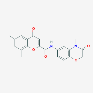 6,8-dimethyl-N-(4-methyl-3-oxo-3,4-dihydro-2H-1,4-benzoxazin-6-yl)-4-oxo-4H-chromene-2-carboxamide