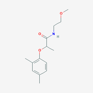 molecular formula C14H21NO3 B4502886 2-(2,4-dimethylphenoxy)-N-(2-methoxyethyl)propanamide 