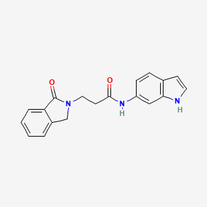 molecular formula C19H17N3O2 B4502904 N-1H-吲哚-6-基-3-(1-氧代-1,3-二氢-2H-异吲哚-2-基)丙酰胺 