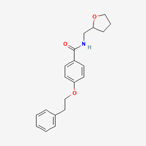 molecular formula C20H23NO3 B4502913 4-(2-phenylethoxy)-N-(tetrahydrofuran-2-ylmethyl)benzamide 