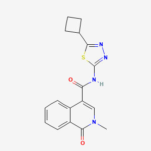 N-(5-cyclobutyl-1,3,4-thiadiazol-2-yl)-2-methyl-1-oxo-1,2-dihydroisoquinoline-4-carboxamide