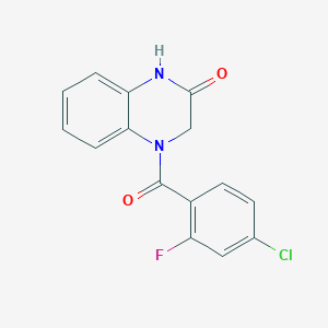 molecular formula C15H10ClFN2O2 B4502964 4-(4-chloro-2-fluorobenzoyl)-3,4-dihydro-2(1H)-quinoxalinone 