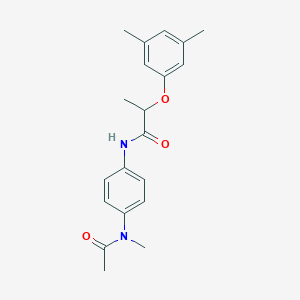molecular formula C20H24N2O3 B450297 N-{4-[acetyl(methyl)amino]phenyl}-2-(3,5-dimethylphenoxy)propanamide 
