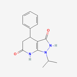 molecular formula C15H17N3O2 B4502995 1-isopropyl-4-phenyl-4,7-dihydro-1H-pyrazolo[3,4-b]pyridine-3,6(2H,5H)-dione 