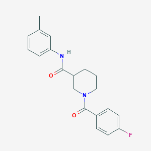 molecular formula C20H21FN2O2 B4503003 1-(4-fluorobenzoyl)-N-(3-methylphenyl)-3-piperidinecarboxamide 