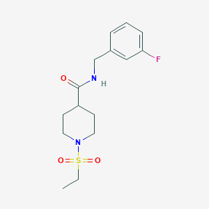 1-(ethylsulfonyl)-N-(3-fluorobenzyl)-4-piperidinecarboxamide