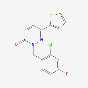 2-(2-chloro-4-fluorobenzyl)-6-(thiophen-2-yl)pyridazin-3(2H)-one