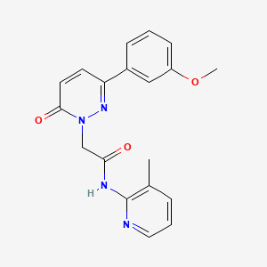 molecular formula C19H18N4O3 B4503035 2-(3-(3-methoxyphenyl)-6-oxopyridazin-1(6H)-yl)-N-(3-methylpyridin-2-yl)acetamide 