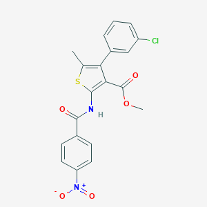 Methyl 4-(3-chlorophenyl)-2-({4-nitrobenzoyl}amino)-5-methylthiophene-3-carboxylate
