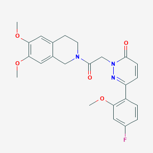 2-[2-(6,7-dimethoxy-3,4-dihydroisoquinolin-2(1H)-yl)-2-oxoethyl]-6-(4-fluoro-2-methoxyphenyl)pyridazin-3(2H)-one