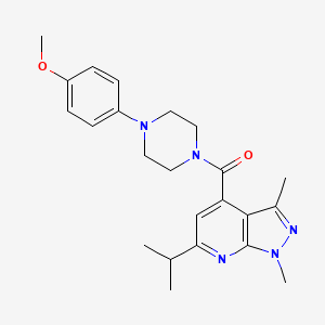 (6-isopropyl-1,3-dimethyl-1H-pyrazolo[3,4-b]pyridin-4-yl)[4-(4-methoxyphenyl)piperazino]methanone