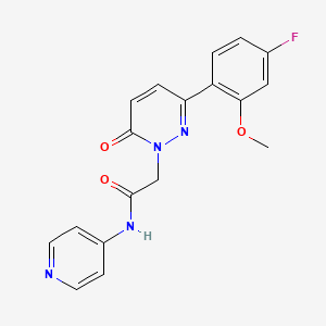 2-(3-(4-fluoro-2-methoxyphenyl)-6-oxopyridazin-1(6H)-yl)-N-(pyridin-4-yl)acetamide