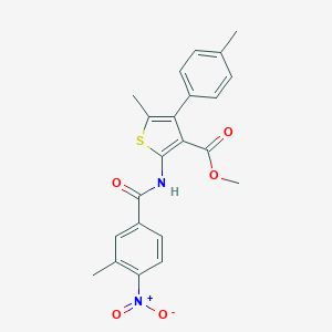 Methyl 2-({4-nitro-3-methylbenzoyl}amino)-5-methyl-4-(4-methylphenyl)thiophene-3-carboxylate