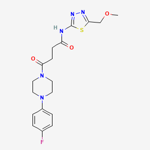 molecular formula C18H22FN5O3S B4503099 4-[4-(4-fluorophenyl)piperazin-1-yl]-N-[(2Z)-5-(methoxymethyl)-1,3,4-thiadiazol-2(3H)-ylidene]-4-oxobutanamide 