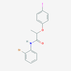 molecular formula C15H13BrINO2 B450310 N-(2-bromophenyl)-2-(4-iodophenoxy)propanamide 