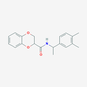 molecular formula C19H21NO3 B4503122 N-[1-(3,4-dimethylphenyl)ethyl]-2,3-dihydro-1,4-benzodioxine-2-carboxamide 