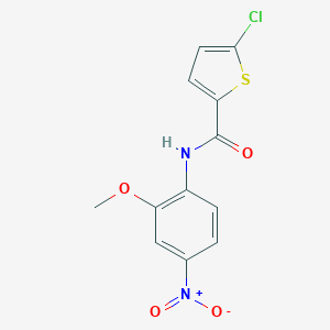 molecular formula C12H9ClN2O4S B450316 5-chloro-N-(2-methoxy-4-nitrophenyl)thiophene-2-carboxamide CAS No. 327971-54-0