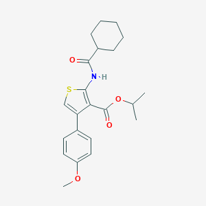 Isopropyl 2-[(cyclohexylcarbonyl)amino]-4-(4-methoxyphenyl)-3-thiophenecarboxylate
