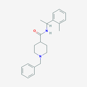 molecular formula C22H28N2O B4503170 1-苄基-N-[1-(2-甲基苯基)乙基]-4-哌啶甲酰胺 