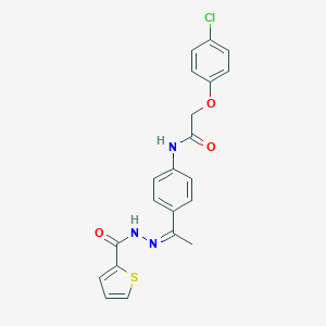 2-(4-chlorophenoxy)-N-{4-[N-(2-thienylcarbonyl)ethanehydrazonoyl]phenyl}acetamide