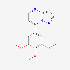 molecular formula C15H15N3O3 B4503189 7-(3,4,5-trimethoxyphenyl)pyrazolo[1,5-a]pyrimidine 