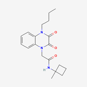 molecular formula C19H25N3O3 B4503208 2-(4-butyl-2,3-dioxo-3,4-dihydro-1(2H)-quinoxalinyl)-N-(1-methylcyclobutyl)acetamide 