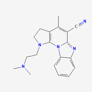 molecular formula C19H21N5 B4503215 1-(2-(dimethylamino)ethyl)-4-methyl-2,3-dihydro-1H-benzo[4,5]imidazo[1,2-a]pyrrolo[3,2-e]pyridine-5-carbonitrile 