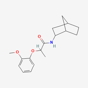 molecular formula C17H23NO3 B4503224 N-双环[2.2.1]庚-2-基-2-(2-甲氧基苯氧基)丙酰胺 