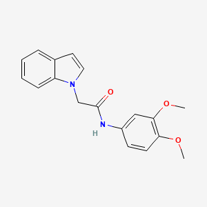 molecular formula C18H18N2O3 B4503235 N-(3,4-dimethoxyphenyl)-2-(1H-indol-1-yl)acetamide 