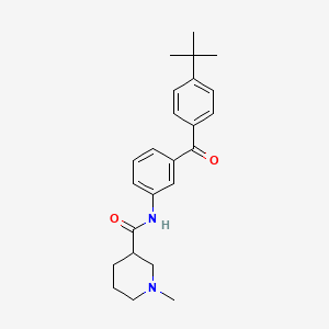 molecular formula C24H30N2O2 B4503250 N-[3-(4-叔丁基苯甲酰)苯基]-1-甲基-3-哌啶甲酰胺 