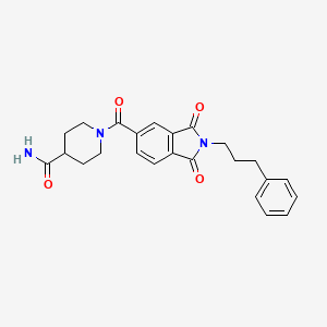 1-{[1,3-dioxo-2-(3-phenylpropyl)-2,3-dihydro-1H-isoindol-5-yl]carbonyl}-4-piperidinecarboxamide