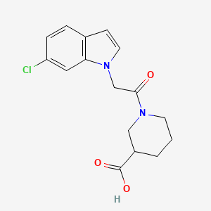 1-[(6-chloro-1H-indol-1-yl)acetyl]piperidine-3-carboxylic acid