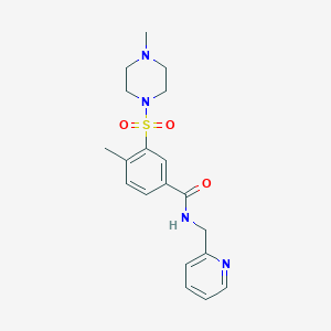 4-methyl-3-[(4-methyl-1-piperazinyl)sulfonyl]-N-(2-pyridinylmethyl)benzamide