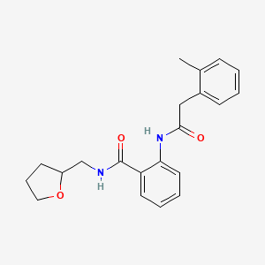 molecular formula C21H24N2O3 B4503325 2-{[(2-methylphenyl)acetyl]amino}-N-(tetrahydro-2-furanylmethyl)benzamide 