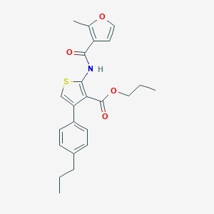 Propyl 2-[(2-methyl-3-furoyl)amino]-4-(4-propylphenyl)-3-thiophenecarboxylate