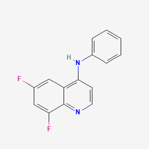 molecular formula C15H10F2N2 B4503352 6,8-difluoro-N-phenyl-4-quinolinamine 