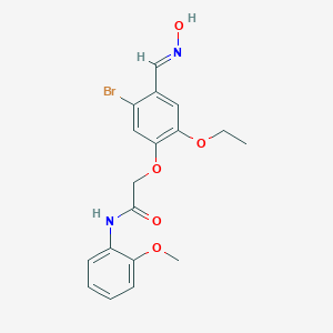 molecular formula C18H19BrN2O5 B450336 2-{5-bromo-2-ethoxy-4-[(hydroxyimino)methyl]phenoxy}-N-(2-methoxyphenyl)acetamide 