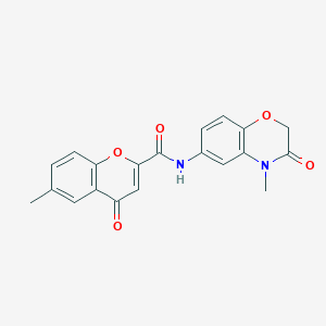 6-methyl-N-(4-methyl-3-oxo-3,4-dihydro-2H-1,4-benzoxazin-6-yl)-4-oxo-4H-chromene-2-carboxamide