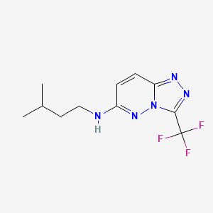 molecular formula C11H14F3N5 B4503433 N-(3-甲基丁基)-3-(三氟甲基)[1,2,4]三唑并[4,3-b]哒嗪-6-胺 